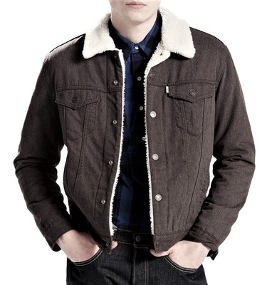 mickey mouse faux fur denim jacket for men by levi's